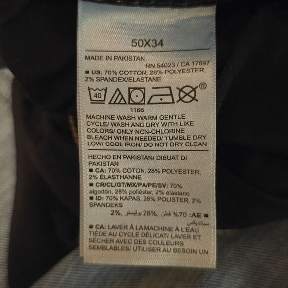 New Old Navy men's 50x34 skinny medium wash jeans straight leg stretch waistband - Picture 7 of 7